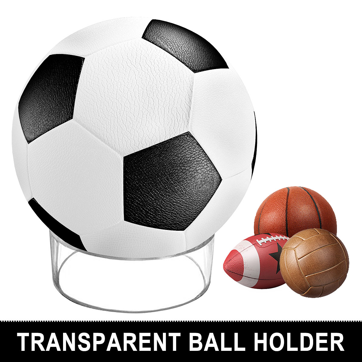 Transparant Acryl Bal Stand Display Houder Rack Draagvlak Voor Voetbal Volleybal Basketbal Voetbal Rugby Bal