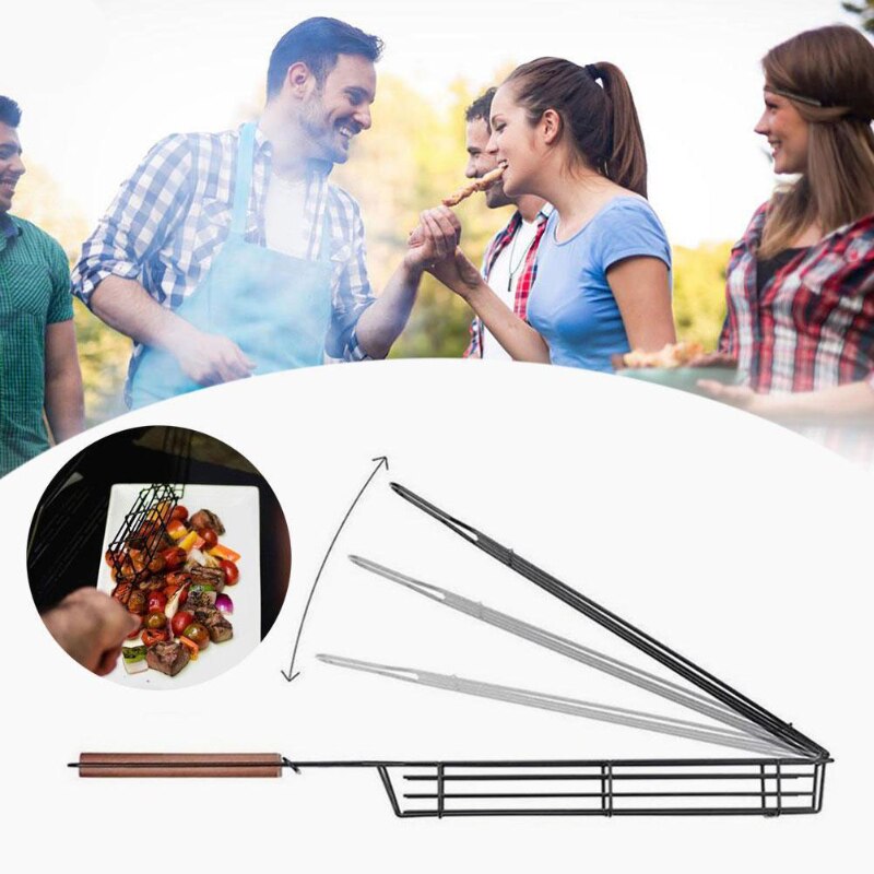 BBQ Grillen Korb Edelstahl Antihaft Grill Grill Korb Werkzeuge Grill Gittergewebe für Fleisch Hamburger BBQ Küche Zubehör
