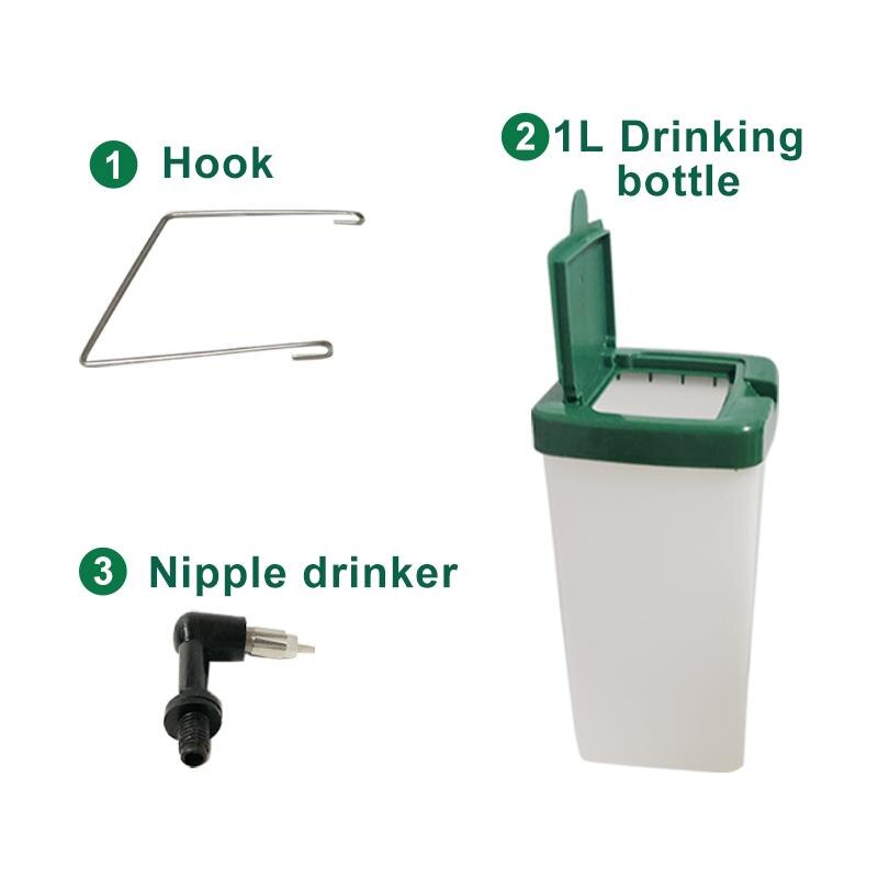 Kanin drikkedunk 500ml/1l hamster nippel drikker med krog plast kanin bur hængende vand udstyr drikke forsyninger