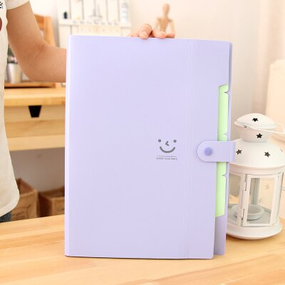 Simpatici documenti di prova per cartelle di file di sorriso A4 cartoleria per studenti multistrato di grande capacità: 6