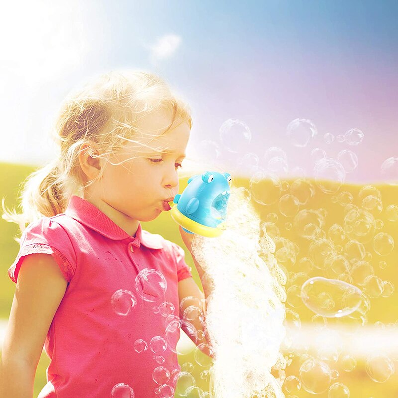 Bubble Machine Baby Bath Toy Bubble Maker With Blowpipe Blower Funny Interactive Baby Bathing Toys