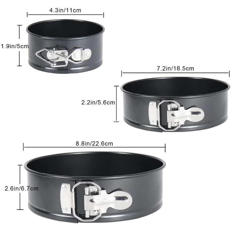 4/7/9 Inch Baking Cake Mold Tin Round Cake Baking Pan Nonstick Leakproof Cheesecake Removable Bottom for Kitchen Cake Tool