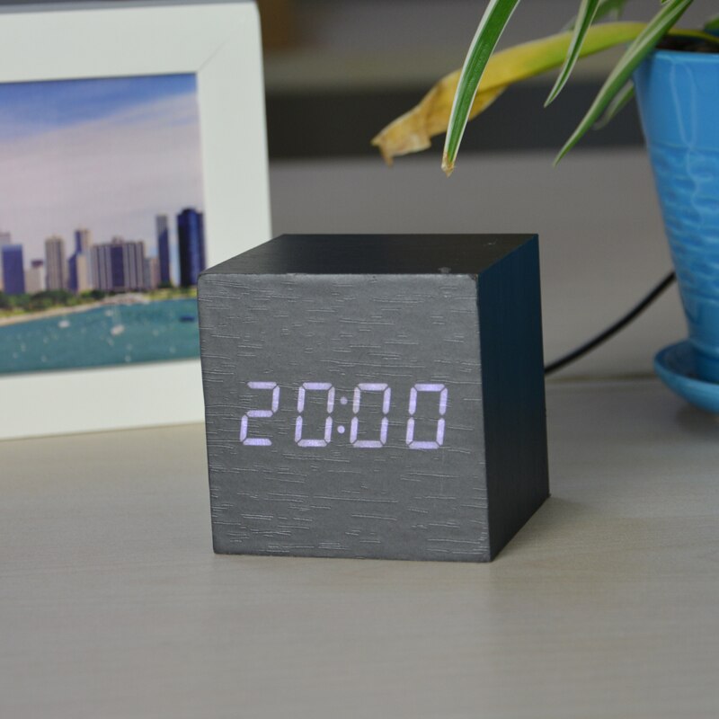 FiBiSonic Upgrade LED Alarm Clock,despertador Temperature Sounds Control LED display desktop Digital table clocks