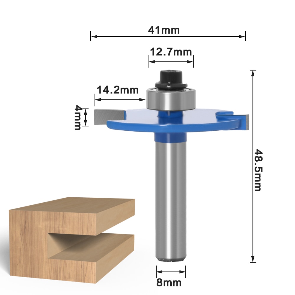8mm Shank "T" Type Biscuit Joint Slot Cutter Joint... Grandado
