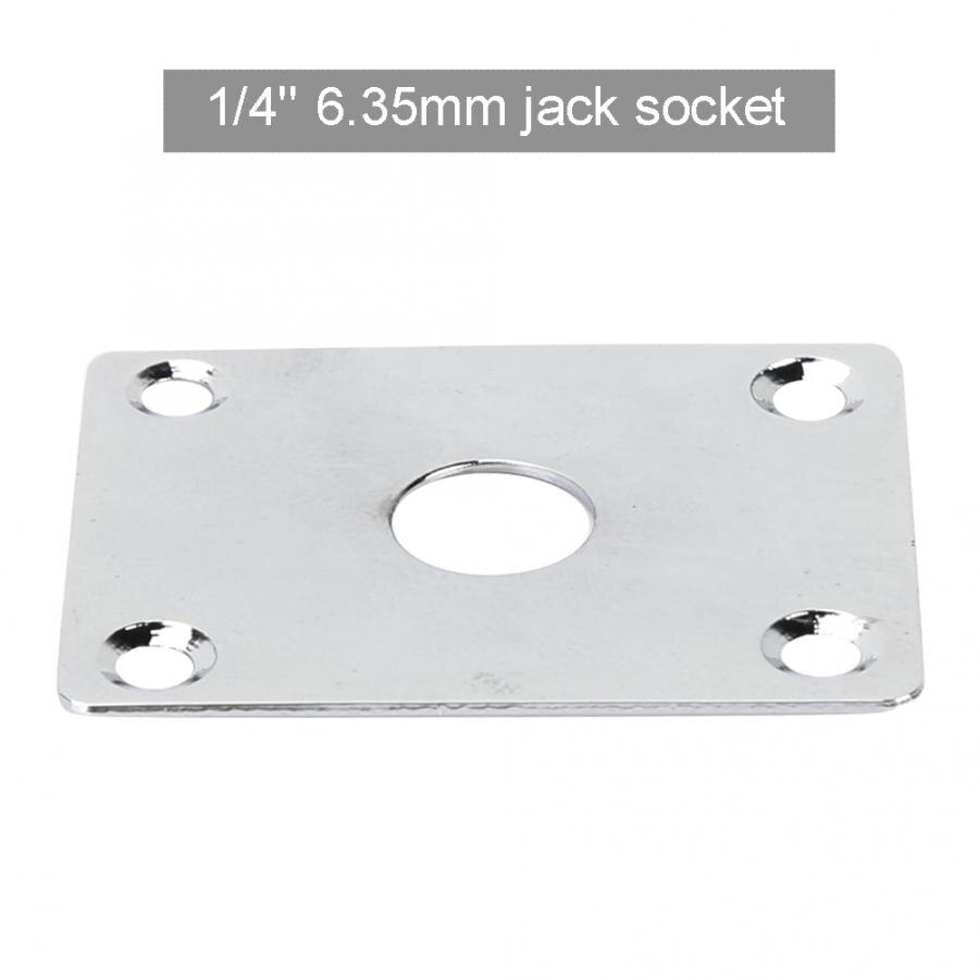Electric Guitar Electric Guitar Universal Square Style Jack Plate Bass 1/4 Output Input Jack Socket Guitar