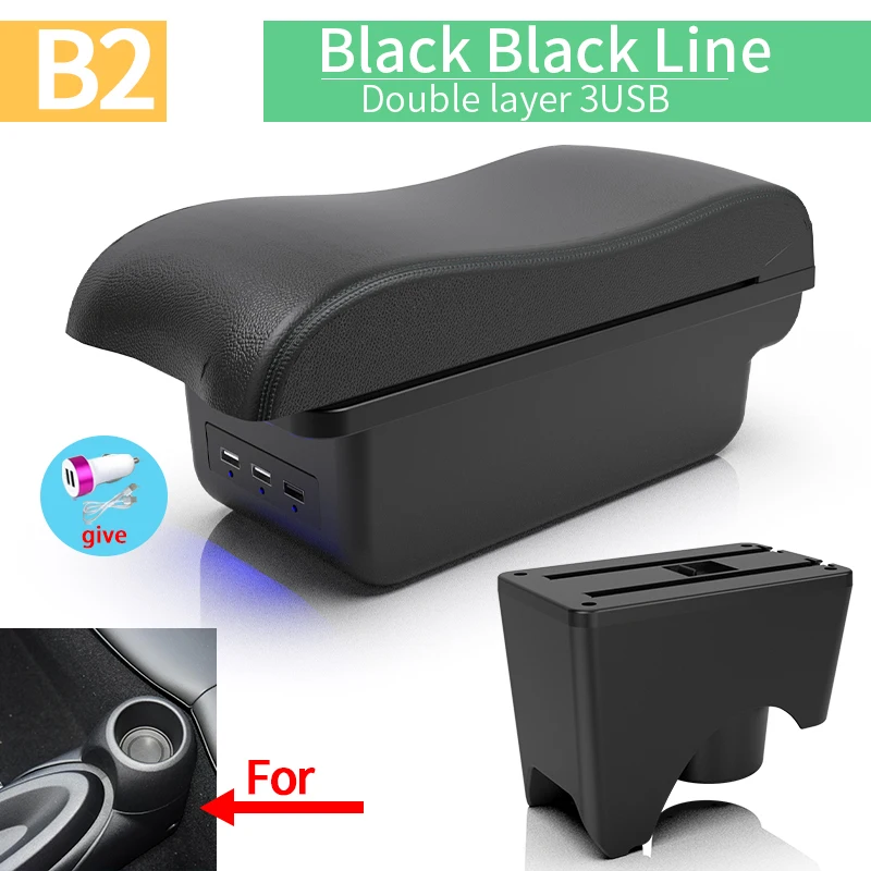 Para MINI Cooper caja de reposabrazos para Countryman R50 R52 R53 R56 R57 R58 R60 F55 F56 F57 F60 caja de reposabrazos de coche accesorios de reequipamiento: Blanco
