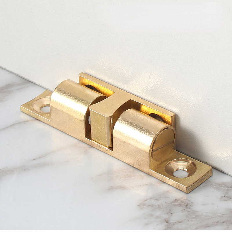 1 Set Door Lock Door Touch Latch Cabinets Interlock Switch Chassis Cabinet Spring Ball Locker Adjustable Brass Door Buckle