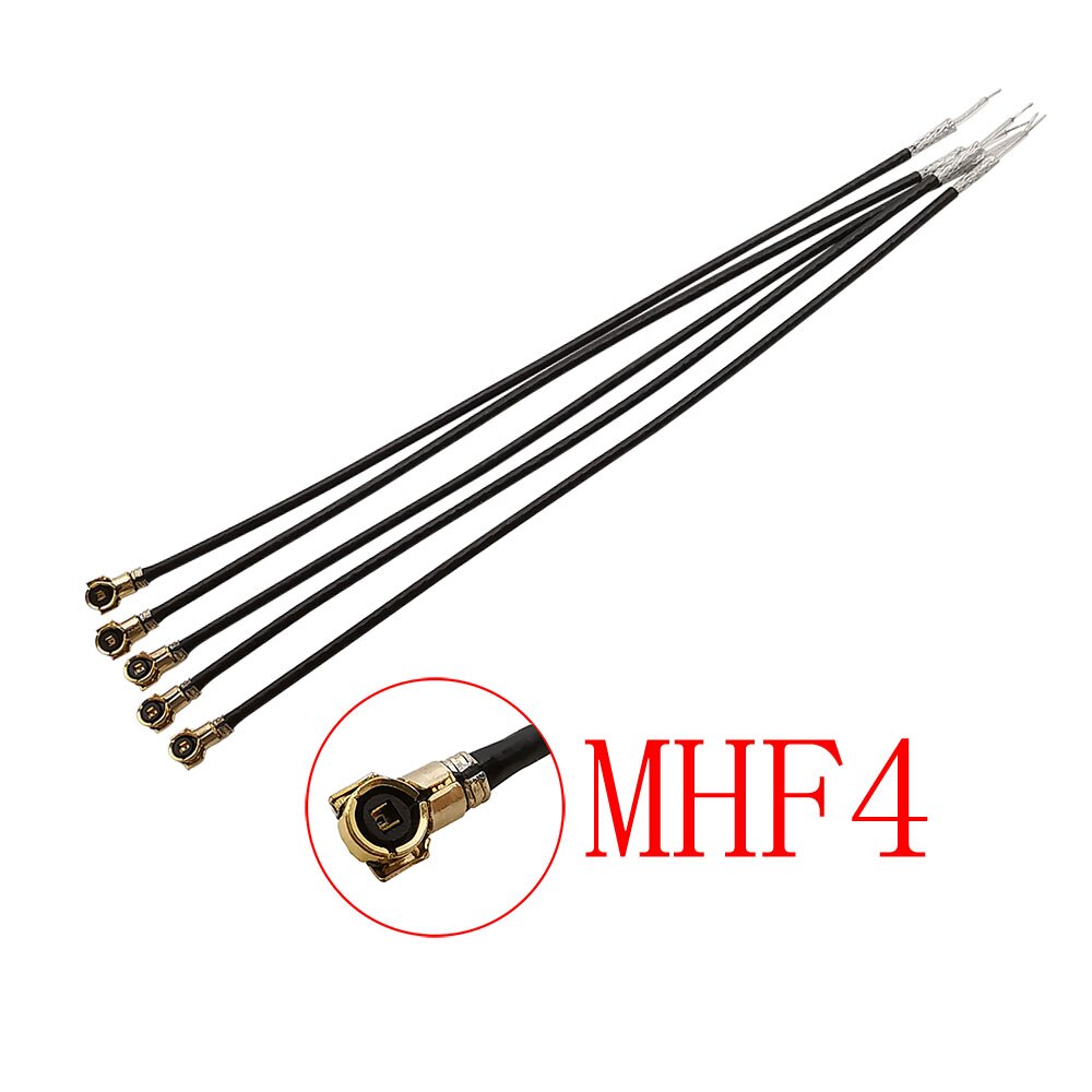 Connecteur IPEX MHF4 IPX U.fl femelle Jack Pigtail 0.81mm, Extension de câble pour Interface NGFF, carte sans fil, antennes WiFi, 5 pièces
