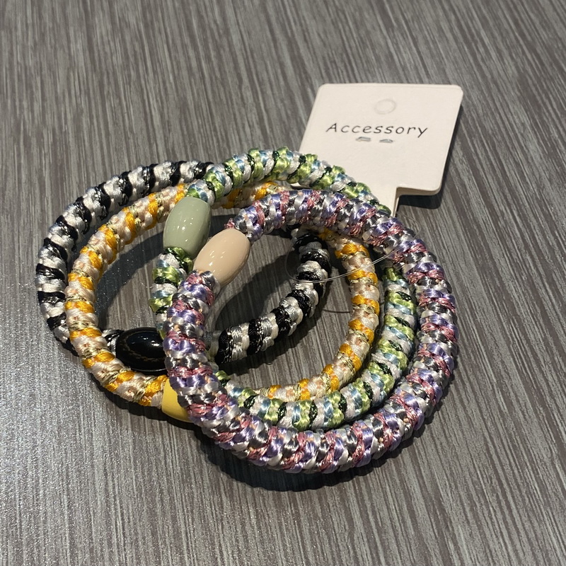 4 stks/set Vrouwen Hoge Elastiek haar elastiekjes Weave Rubberen Bandjes Voor Armbanden dames elastieken haarelastiek knekki haar elastiek Mode knekkies haar elastiek haarelastiekjes dames: Donkergrijs