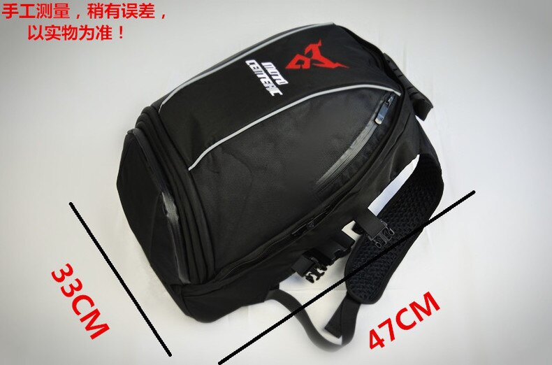 Motorcycle helmet bag Cycling motorbike backpack helmet bag Reflective waterproof Luggage tail bag High capacity Top cases