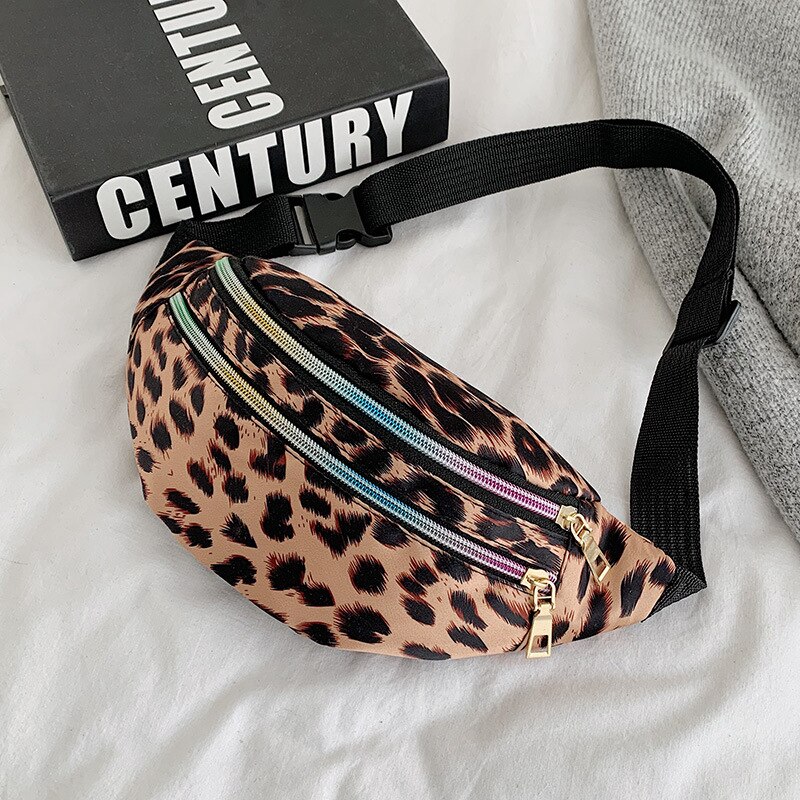 Waist Bag Leopard Fanny Pack Harajuku Style Women's Belt Bag Murse Banana Bum Bag Sling Chest Bag for Travel Dailylife: Leopard