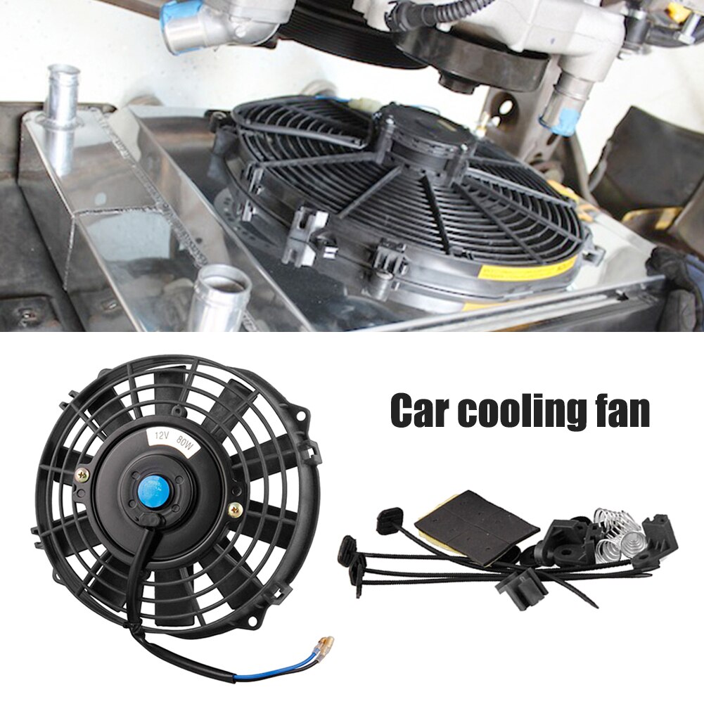 7 Inch Auto Cooling Fan High Power Auto Universal Watertank Elektronische Fan Cooler Radiator Koeling Thermo Elektrische Ventilator Universele