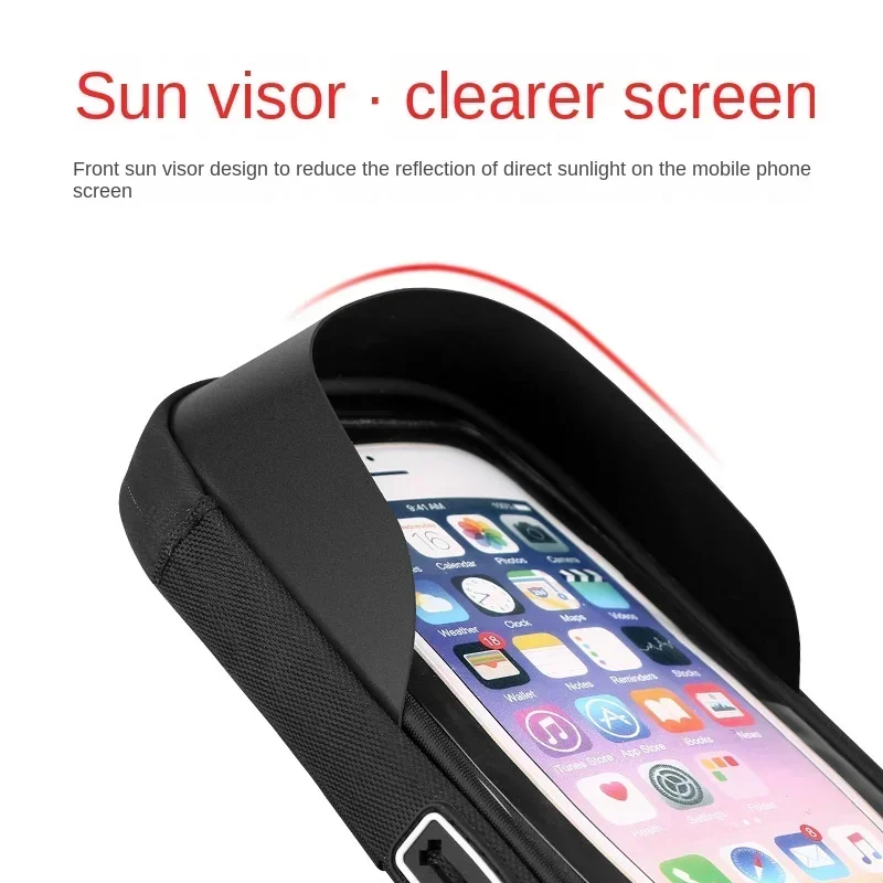 6.4 Inch Waterdichte Fiets Telefoon Houder Stand Motorfiets Stuur Mount Tas Gevallen Universele Bike Scooter Mobiele Telefoon Beugel