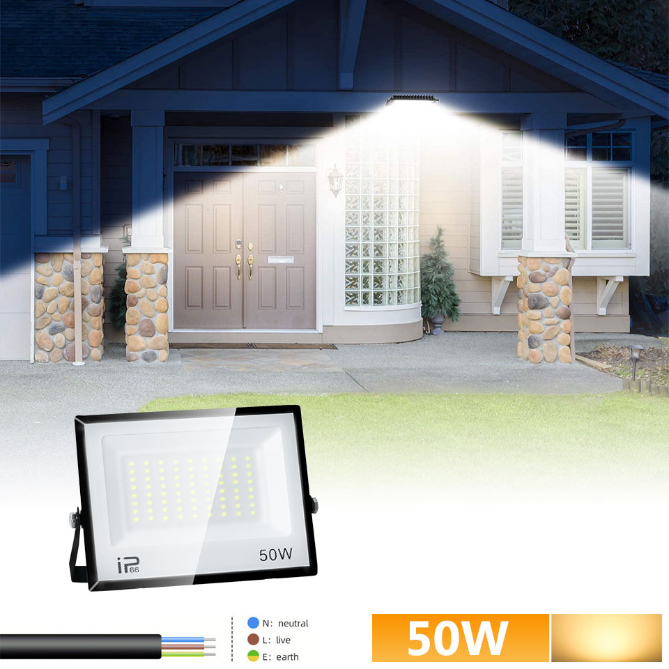 Led Flood Light IP66 Waterproof 100W 200W Outdoor Floodlight Spotlight LED Reflector Street Lamp Wall Flood Lights: black / green / 2700-9999K