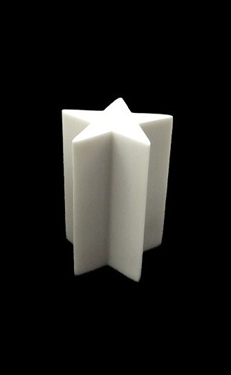 Accesorios manuales para manualidades, estrella de cinco puntas cuadrangulares, columna de reproducción: Amarillo claro