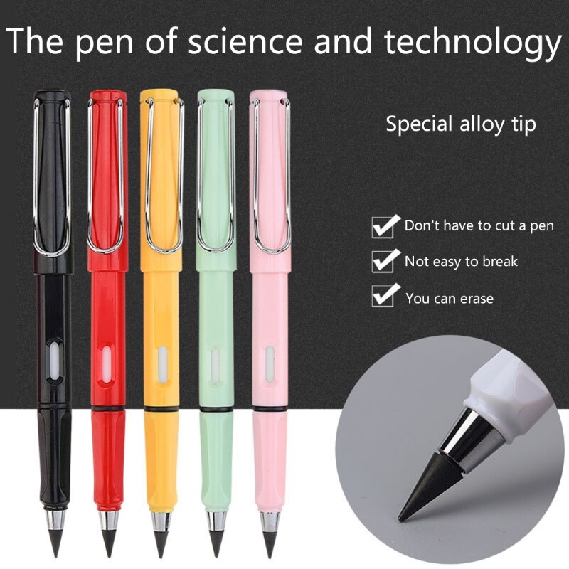 Multi-purpose Inkless Pencil Removable Pen Nib Everlasting Pencil Signing Pen for Beginner Student Sketching Drawing
