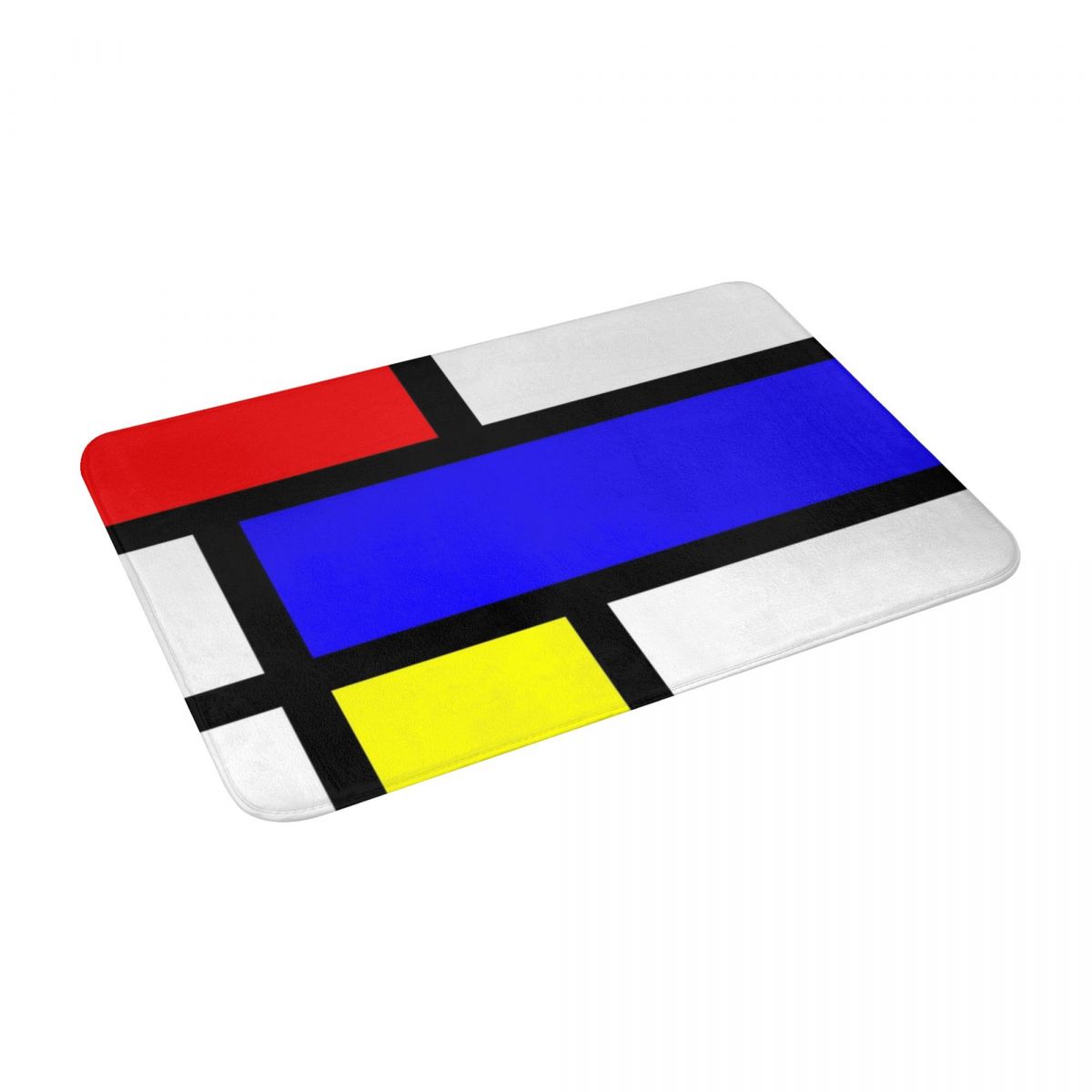 Alfombrilla Mondrian para el baño, decoración de calcetines 3D, felpudo antideslizante para entrada, sala de estar, cocina, dormitorio y balcón