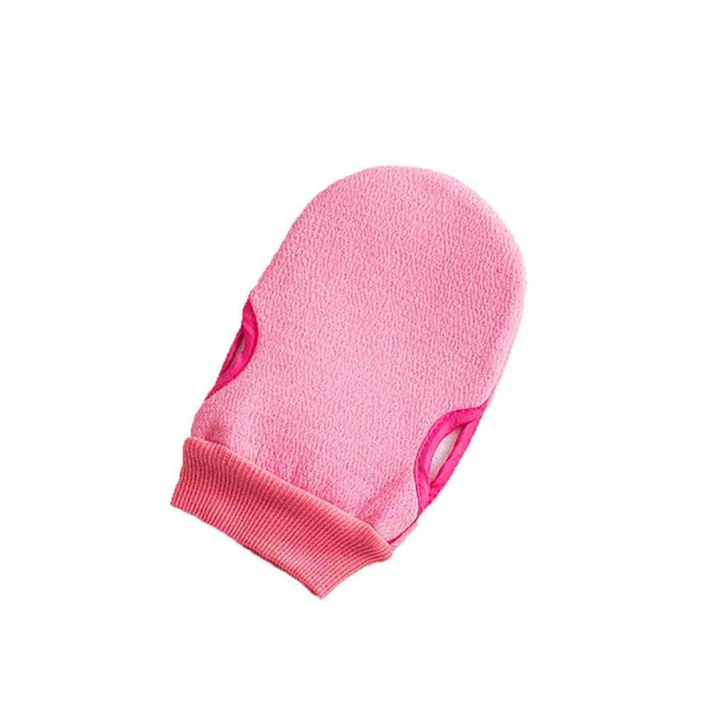 Lingette de douche colorée Double face #10, serviette de frottement pour salle de bain, gants de nettoyage de Massage de salle de bain: Rose