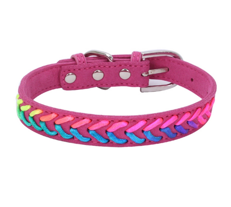 Braided Dog Collars Soft Suede for Small Medium Dog Pet Puppy Chihuahua
