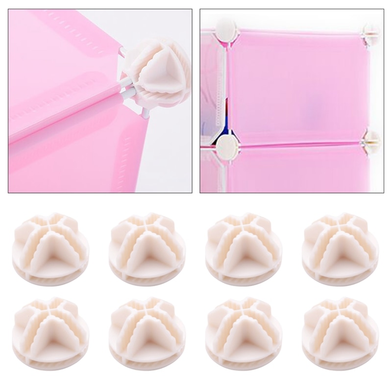 Wire Square Plastic Connectors For Modular Organizer Closet And Wire Grid Square Storage Shelving Unit, Set Of 8