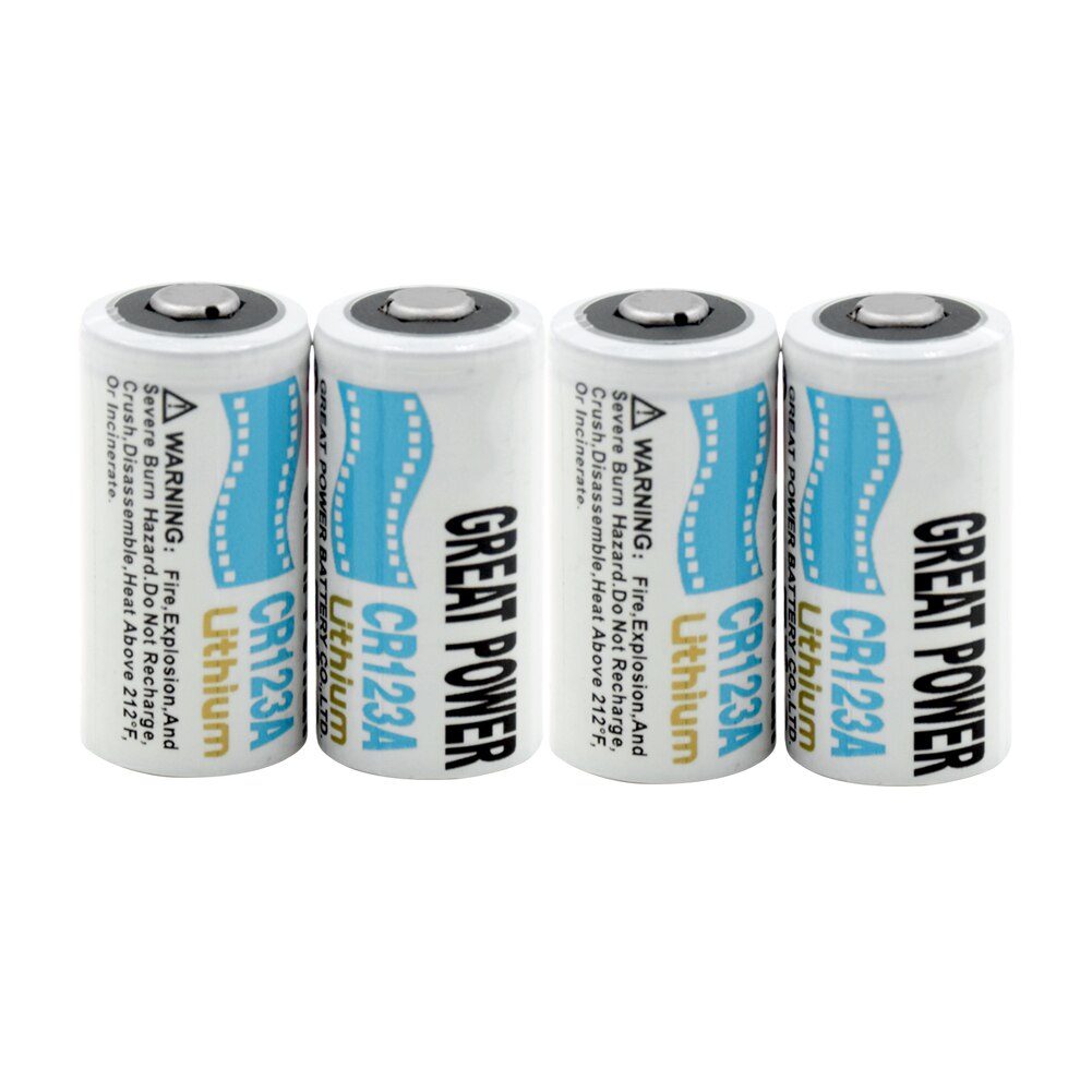 4Pcs 3V 100% Original CR123A Lithium Li-ion Battery 1300mAh K123A, VL123A CR123 CR17345 Batteries For Camera Radio