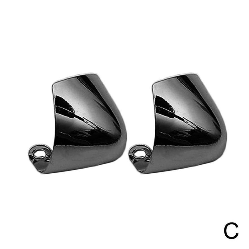 1 par de zapatos con protección para los dedos del pie, Clips de zapatos de Material metálico dorado y plateado para decoraciones, tacones altos, Accesorios de reparación rotos: Black