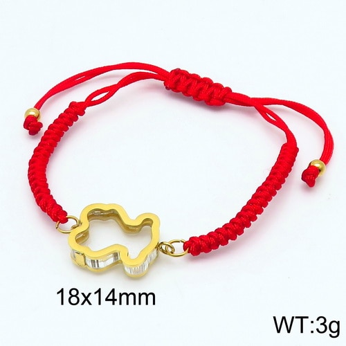 Rood Touw Armband Beer Vorm Armbanden Vrouwelijke Sieraden Accessoires