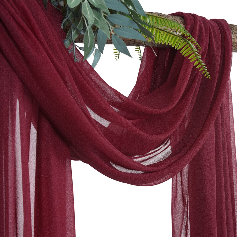 Bruiloft Boog Drape 29 "Breed 6.0 Yards Chiffon Stof Draperen Gordijn Draperie Ceremonie Receptie Swag