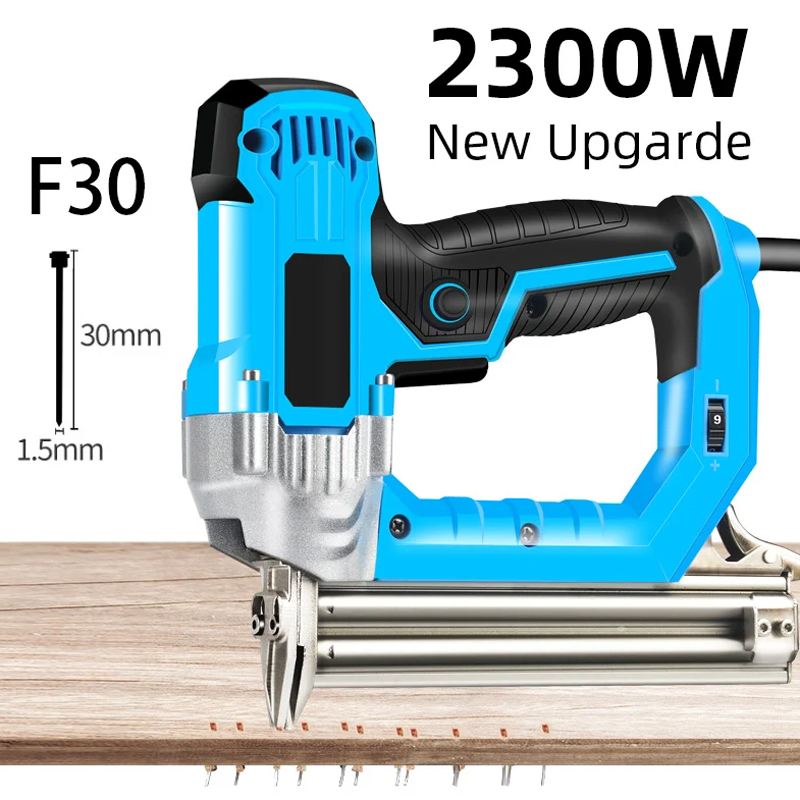 Elektryczny pistolet do gwoździ Dwufunkcyjny pistolet do gwoździ F30 Prosty pistolet do gwoździ Wielofunkcyjne narzędzie do strzelania do gwoździ sufitowych Narzędzie do obróbki drewna