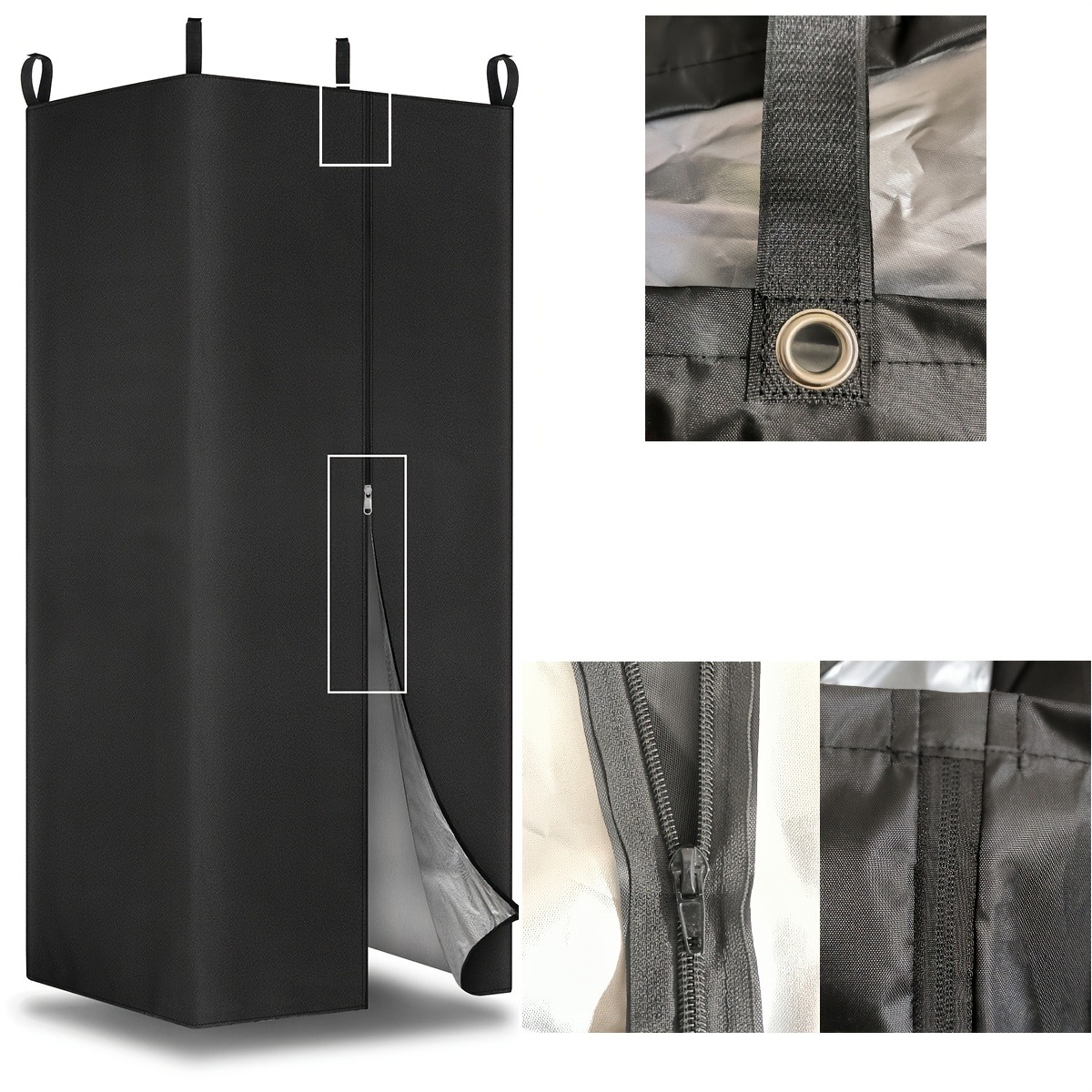 Portable Black Boat Privacy Shower Curtain Outdoor Changing Room Privacy Curtain