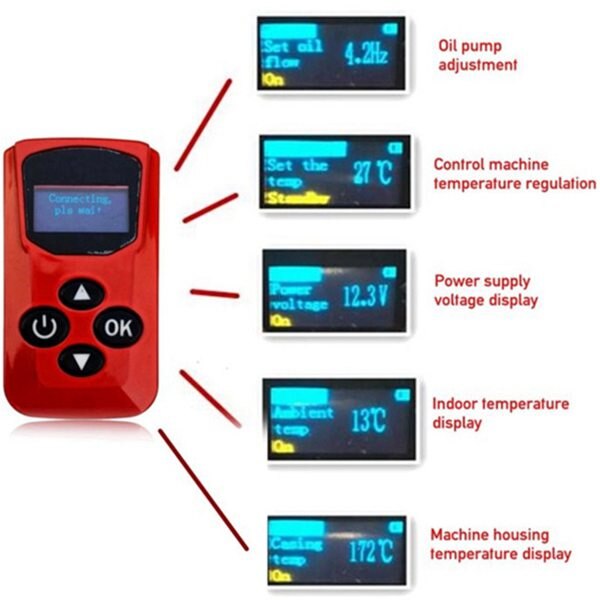 Fuel Oil Air Parking Heater LCD Thermostat Display Switch with Remote Controller
