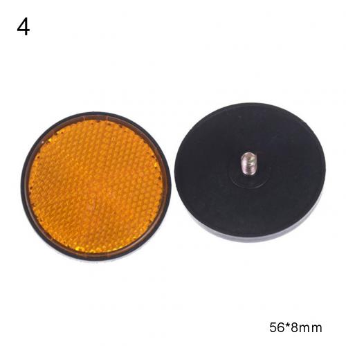Cinta de advertencia redonda rectangular, calcomanías reflectantes de seguridad para coche, motocicleta, bicicleta, caravana, camión, tornillo de seguridad, 2 uds.: 4