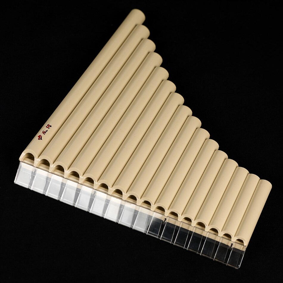 Flauta de Pan de resina ecológica para amantes de los instrumentos musicales, instrumento de viento de madera, de fácil aprendizaje, color amarillo marfil, 16 tubos