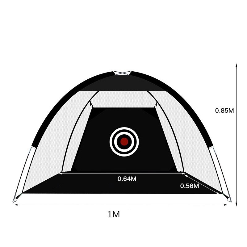 Indoor 1-3M Golf Practice Net Tent Golf Hitting Cage Garden Grassland Practice Tent Golf Training Equipment Mesh Outdoor: 1M black