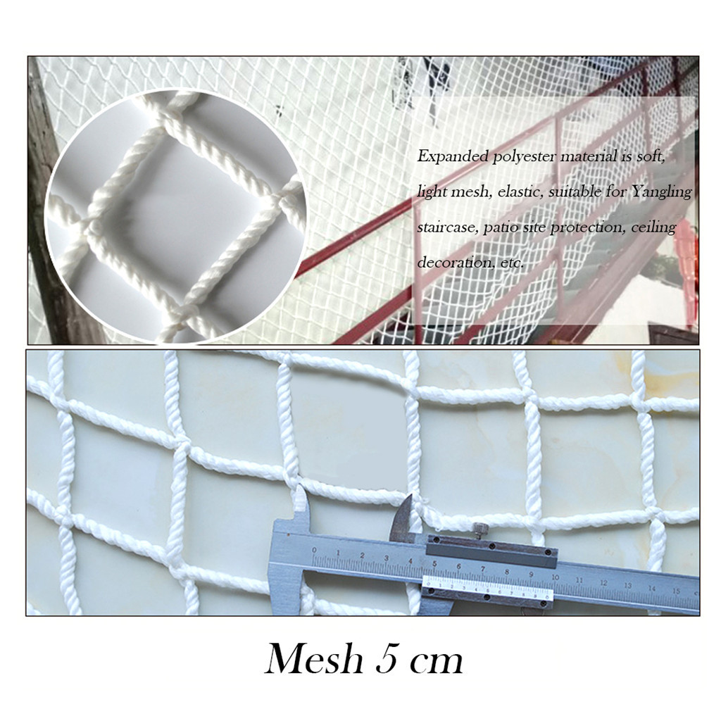 Guard Rail Netting Per Metre No Waste 50mm Diamond Mesh White Boat Handrail Home Garden Supplies