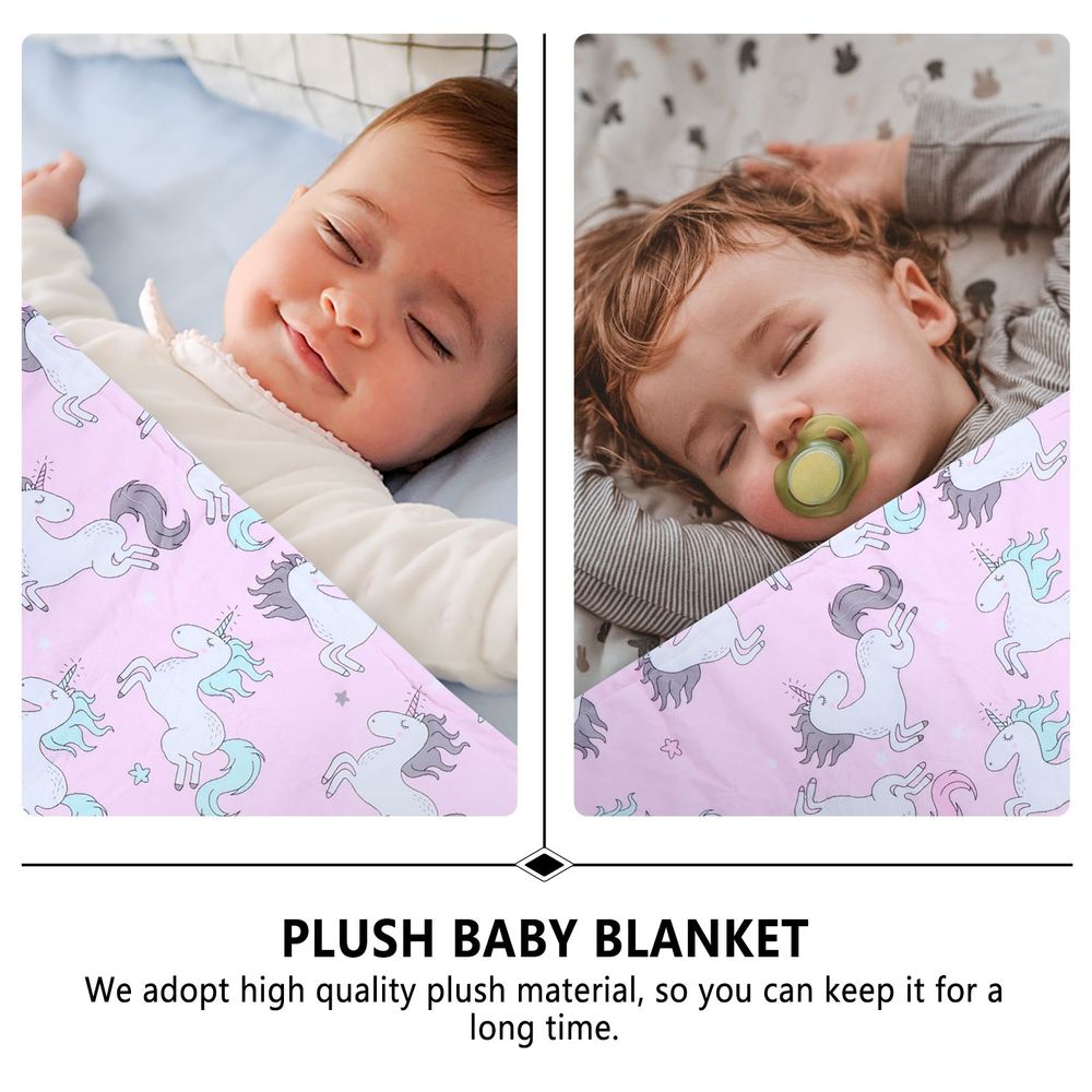 Double-sided Baby Blanket Adorable Kids Blanket Plush Sleeping Blanket