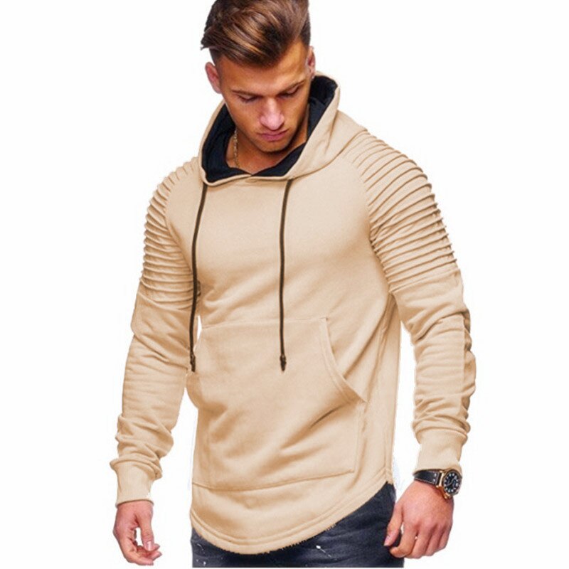 Jaqueta esportiva masculina para outono, suéter listrado com manga raglan com capuz, jaqueta casual para academia, plus size