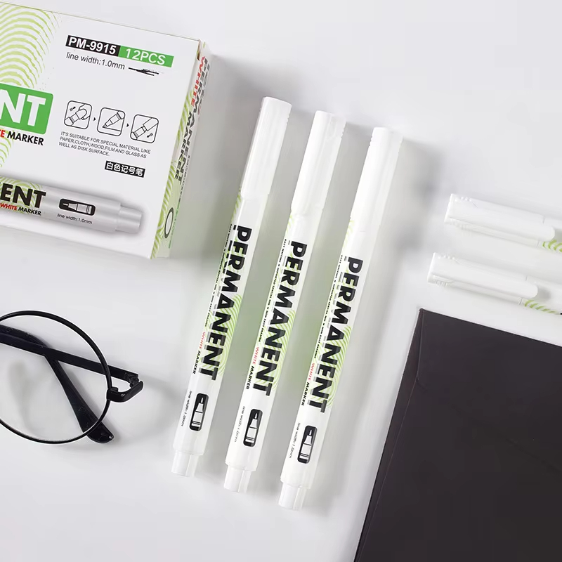 10/12 Stück weiße Markierungsstifte, 1,0/3,0 mm Graffiti-Stifte, wasserfest, permanente Reifenmalerei, Notizbuch-Reifen, öliger Umweltstift