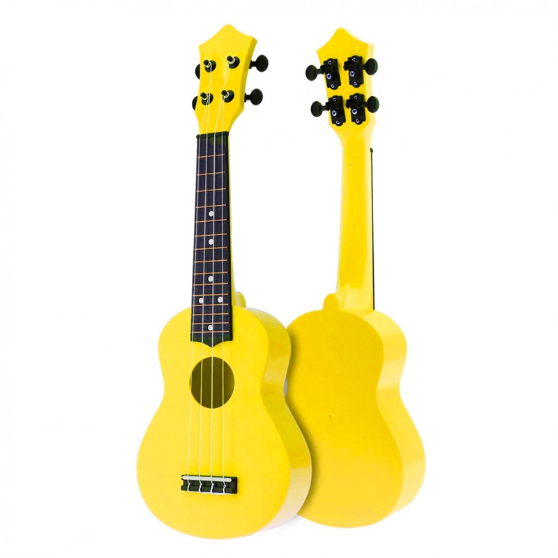 21 tommer akustisk ukulele uke 4 strenge hawaii guitar guitar instrument til børn og musik begynder: Gul