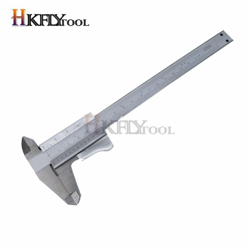 0-150mm 6 pollici 0.05 millimetri nonio calibro con se stesso serratura a quattro gareggiare metallo compasso a nonio calibro di spessore micrometro di misura calibro: Default Title