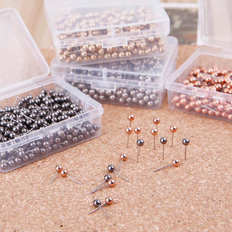 100/200 pièces tête de boule broches punaises multicolore broche à coudre pratique couture décoration épingles bricolage artisanat ornement couture outil
