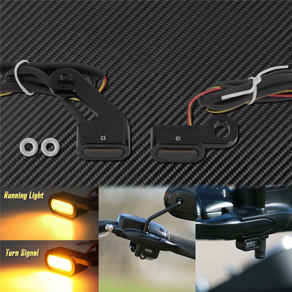 2X Motorcycle Amber LED Turn Signal Indicator Running Light For Harley Touring Electra Glide Road Glide 09-17 Softail Slim FLS: Turn Signal Light C