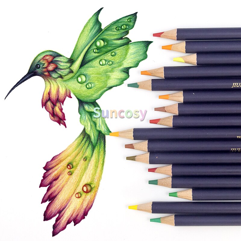 Nyoni 12 / 24 / 36 /48/ 72/agua de color-color soluble plomo caja de hierro color lápiz cepillo conjunto para niños lápices de dibujo arte suministros