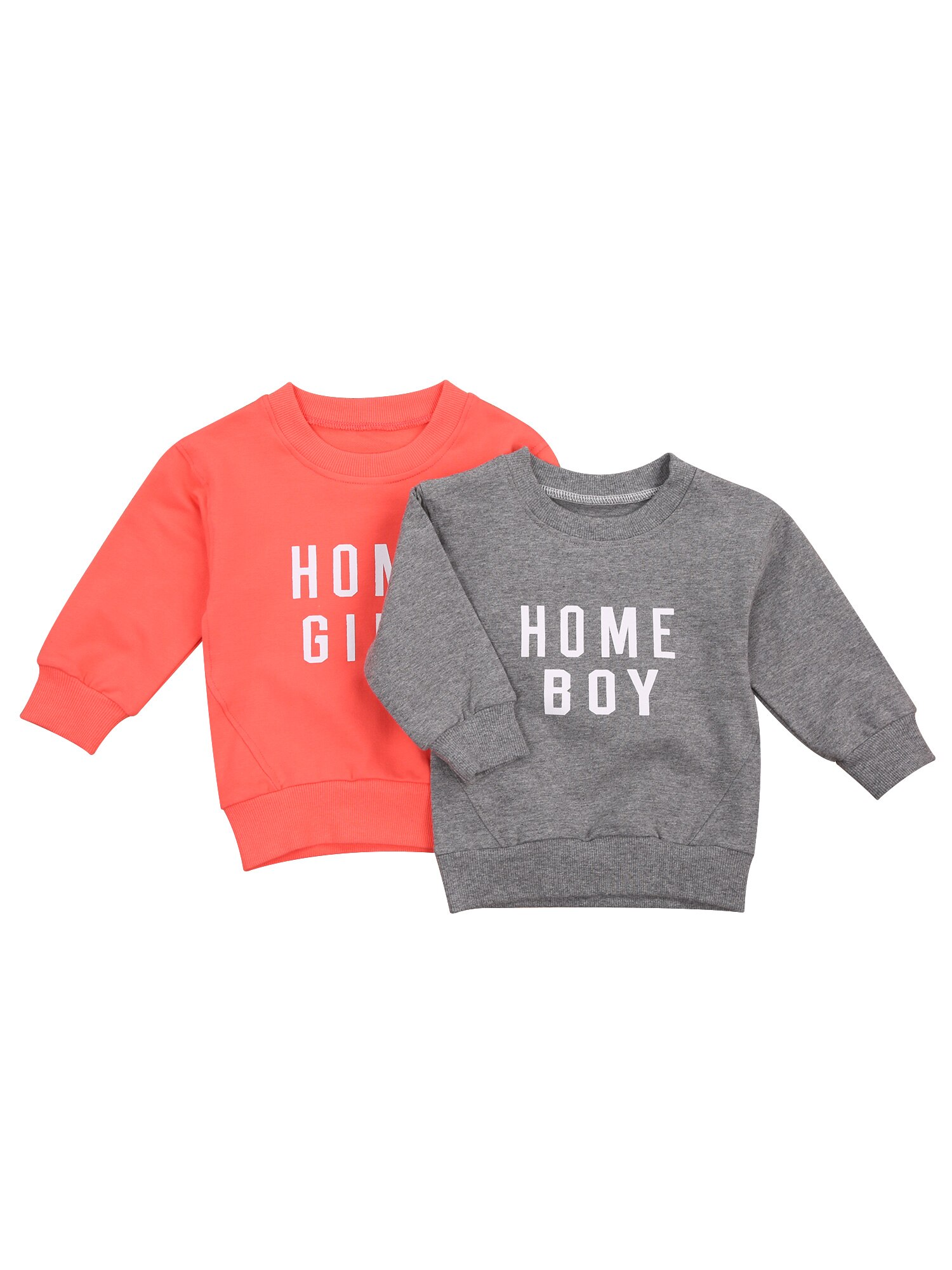 automne bébé filles garçons sweat-shirt hauts lettre imprimer à manches longues pull dessus hauts 2 couleurs