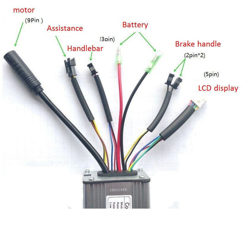 KT36ZW KT48ZW electric bike controller for 250W 350W 500W motor