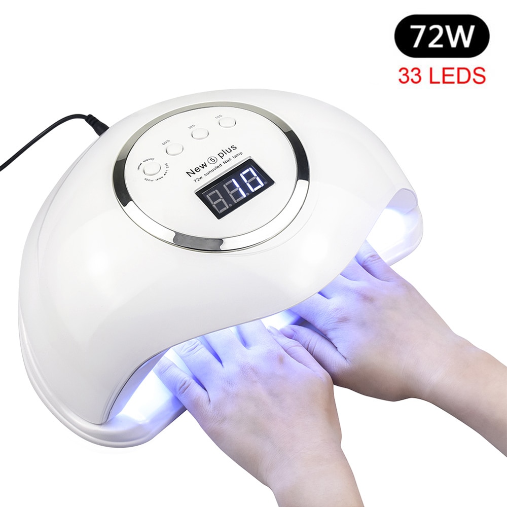 72/54/48/40/36W Uv Lamp Led Nail Lamp Voor Manicure Nail Droger Voor curing Nail Gel Polish Lcd Displsy Twee Hand Lamp