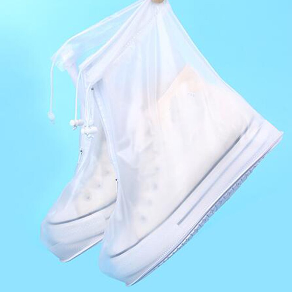 1 paar waterdichte beschermhoezen voor schoenen, unisex, regenhoezen met rits, hoge antislip regenhoezen, herbruikbare hoezen