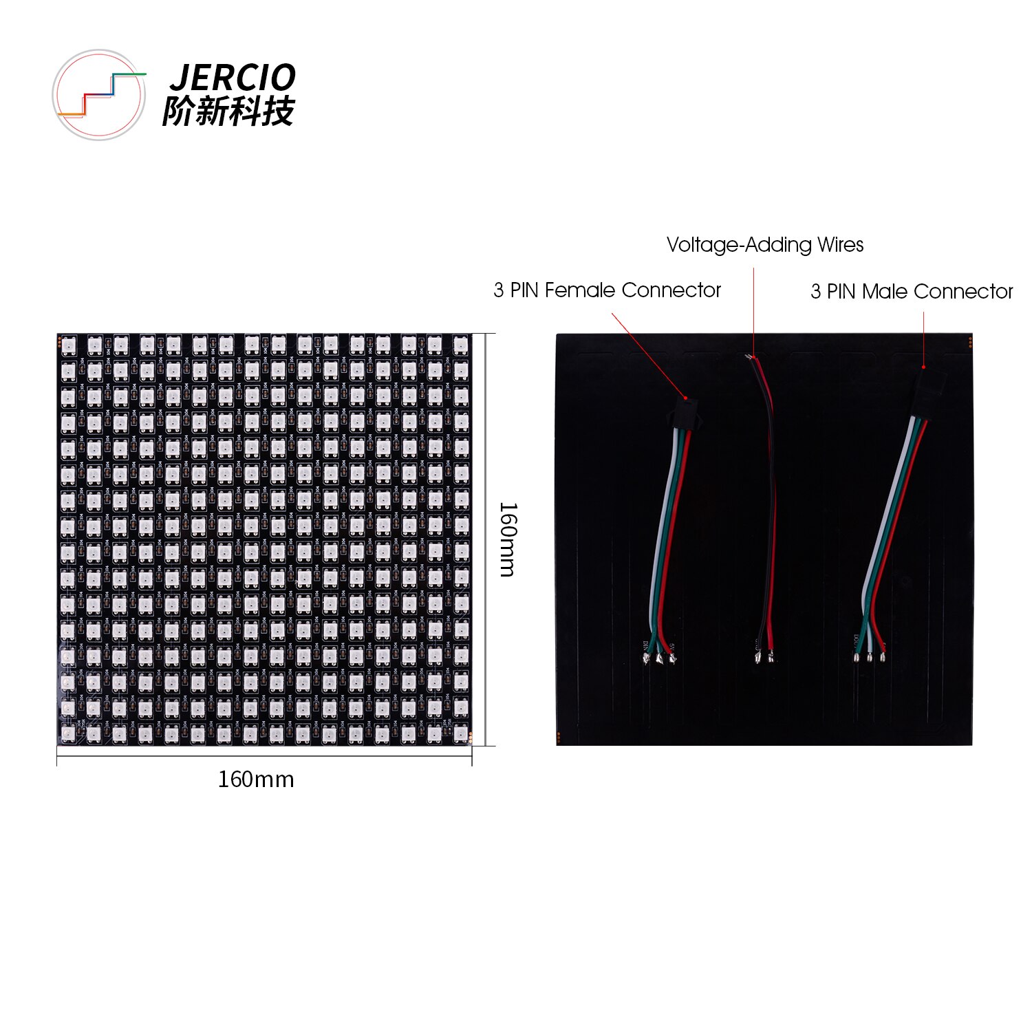 WS2812B Rgb Flexibele 8*32 Pixel Panel Matrix Screen WS2812B Eco Led Module WS2812 Ic Individueel Adresseerbare DC5V