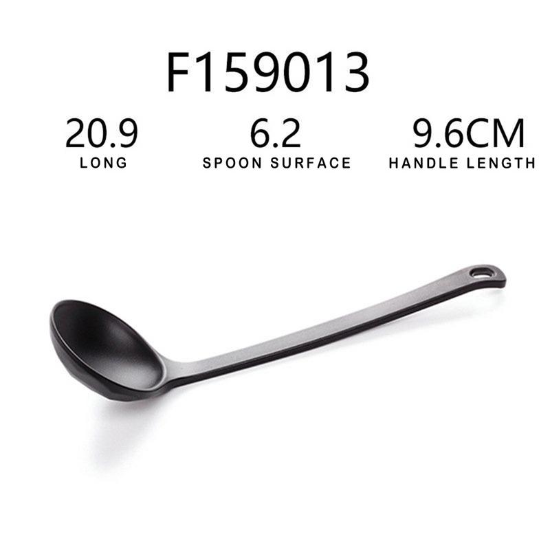 Spoon Soup Spoon Black Matte Ladle Spoon Plastic Japanese Style Melamine Tableware Anti-Fall Tortoise Shell Shaped Spoon