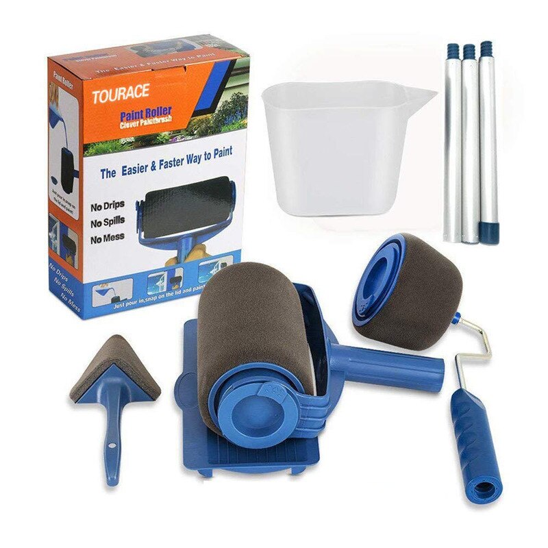 8Pcs Muur Versieren Schilderen Roller Borstel Set Verf Runner Pro Borstel Kit Multifunctionele Huis Verf Rollers Runner Pro Tools set